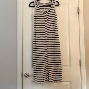 Universal Thread Women’s Striped Cotton Sleeveless Button-Down Maxi Dress